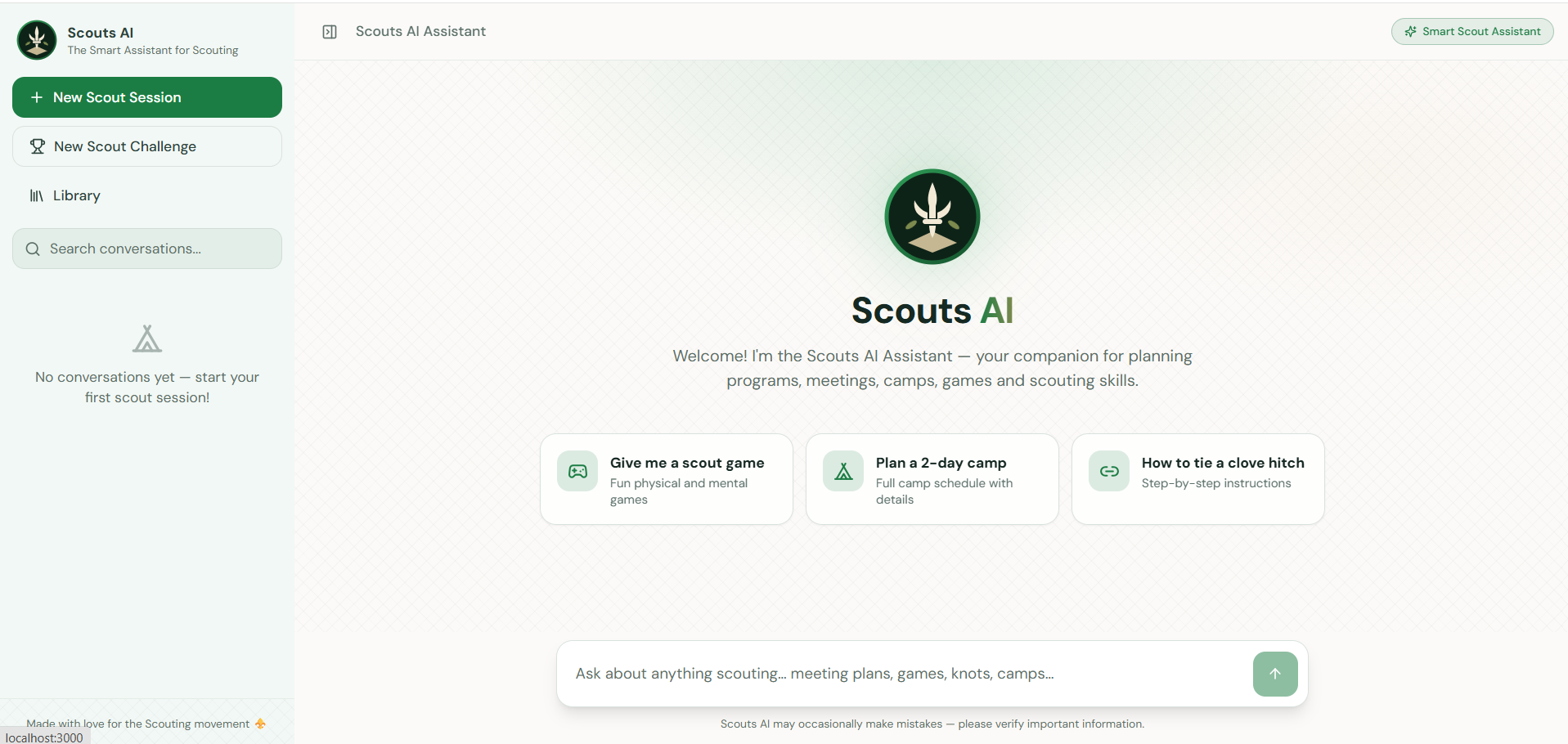 Scouts AI assistant — the smart assistant for scouting